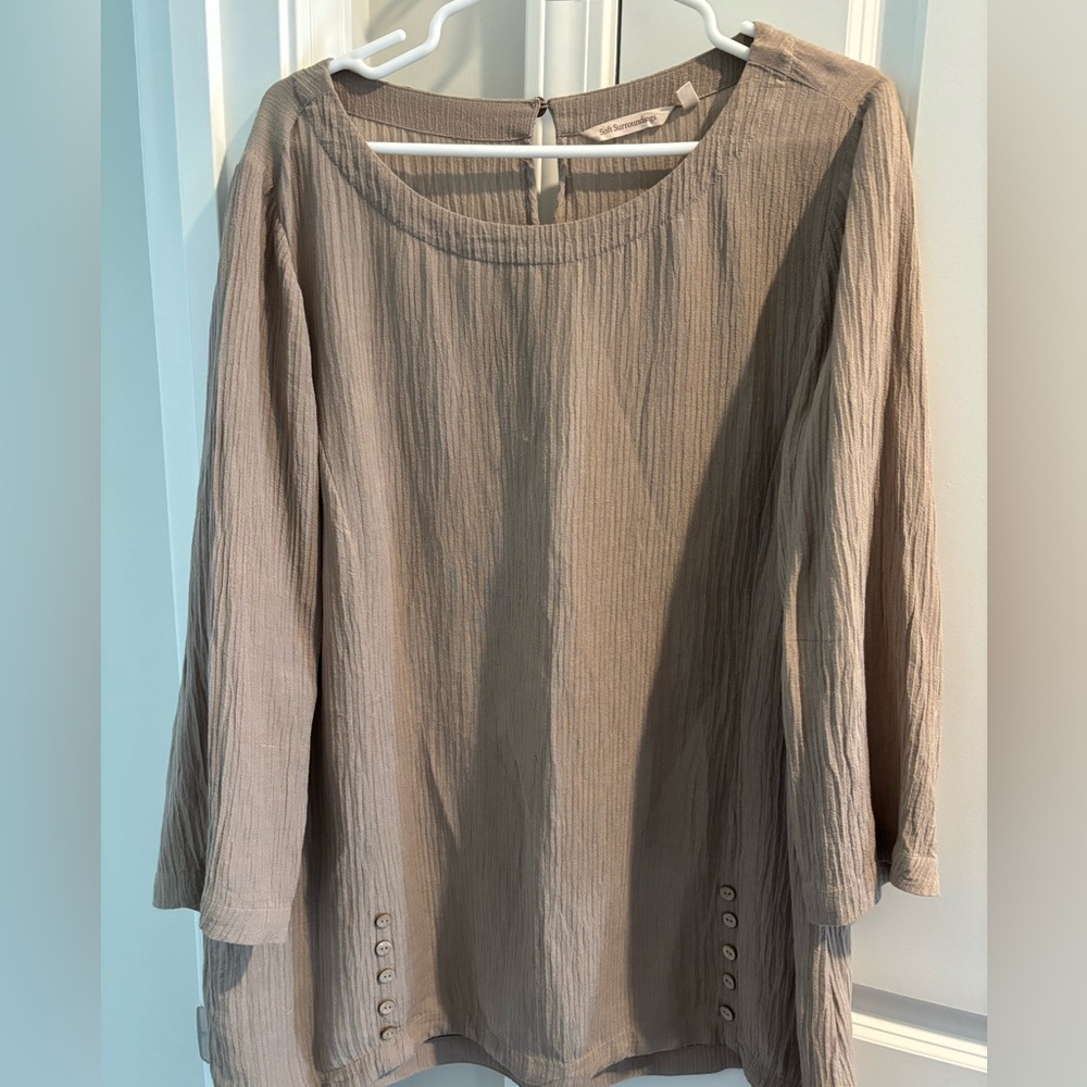 Soft Surroundings gauze tunic top